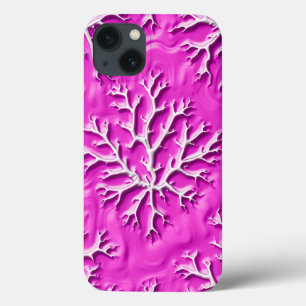 Steel Pink Textured Tree iPhone Case