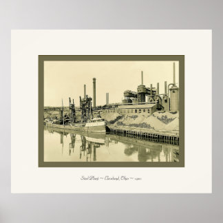 Steel Plant~Cleveland, Ohio~1901~ Vintage Photo Poster