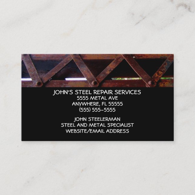 Steel Repair Services Business Card (Front)