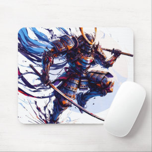 Steel Serenity: The Samurai Sentinel Mousepad