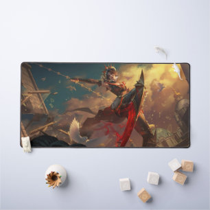 Steel Shadow Gaming Desk Mat Assassin Aesthetics