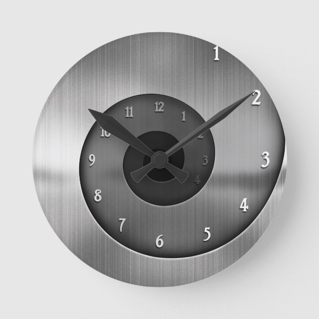 Steel Spiral Round Clock (Front)