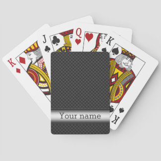 Steel striped carbon fibre playing cards