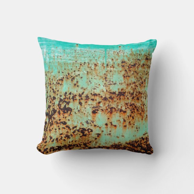 steel surface. An old weathered Green Cushion (Front)