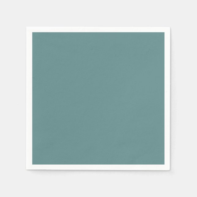 Steel Teal Solid Colour Napkin (Front)
