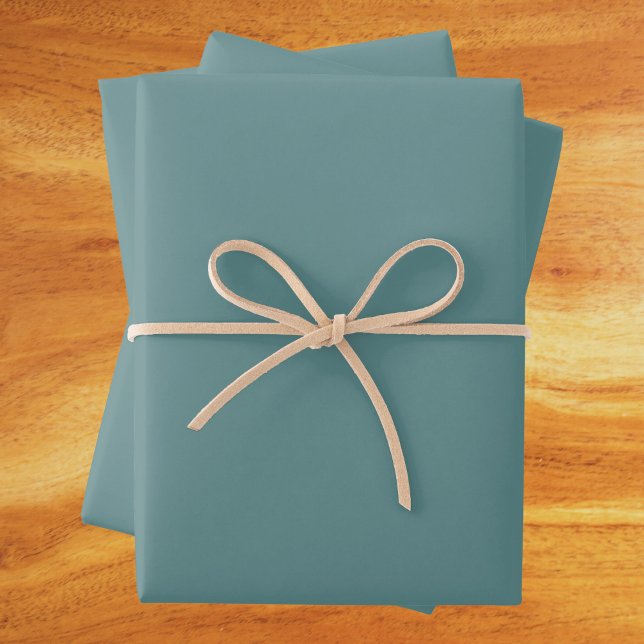 Steel Teal Solid Colour Wrapping Paper Sheet (Creator Uploaded)
