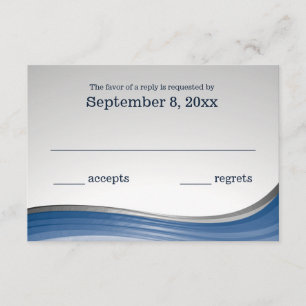Steel Wave Blue and Silver RSVP
