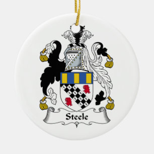 Steele Family Crest Ceramic Tree Decoration