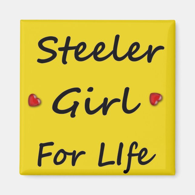 Steeler Girl for Life Magnet (Front)