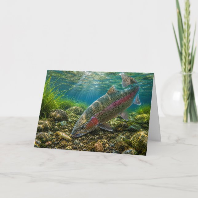 Steelhead Fishing Greeting Card (Front)