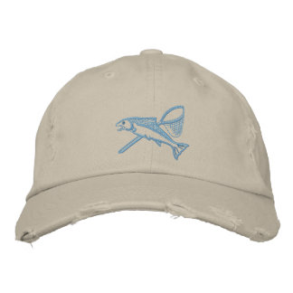 Steelhead & Net Embroidered Hat