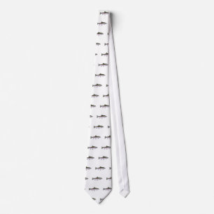 Steelhead Rainbow Trout Fishing  Logo Tie