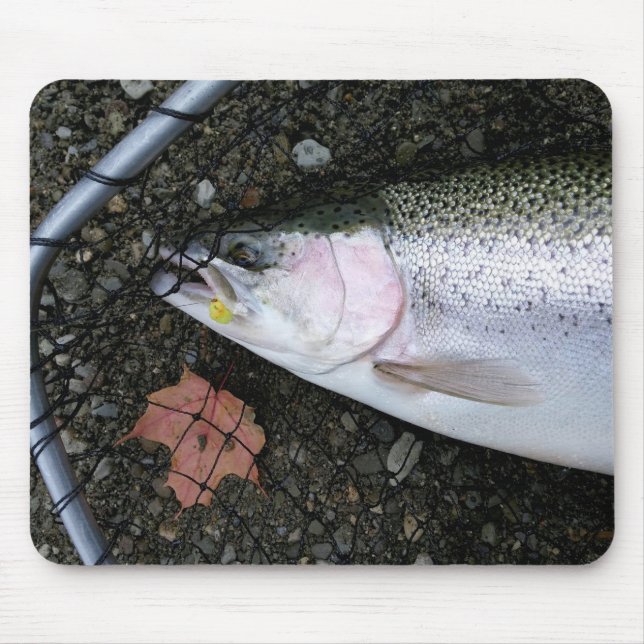 Steelhead Rainbow Trout Fly Fishing Mouse Mat (Front)
