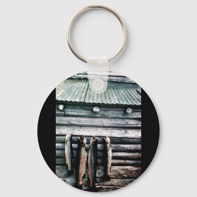 Steelhead Trout or Rainbow Trout Hanging on Side o Key Ring (Front)