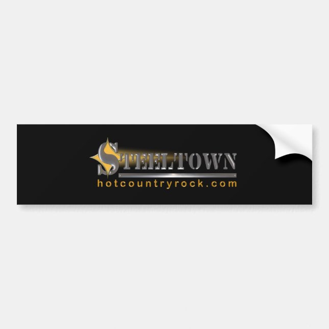 Steeltown Hot Country Rock Bumper Sticker (Front)
