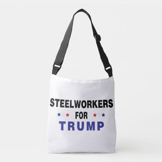 Steelworkers For Trump Crossbody Bag (Front)