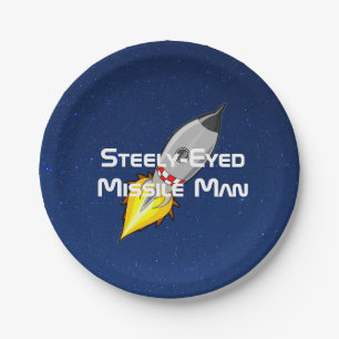Steely-Eyed Missile Man Paper Plate