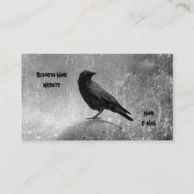 Steely Grey Business Card (Front)