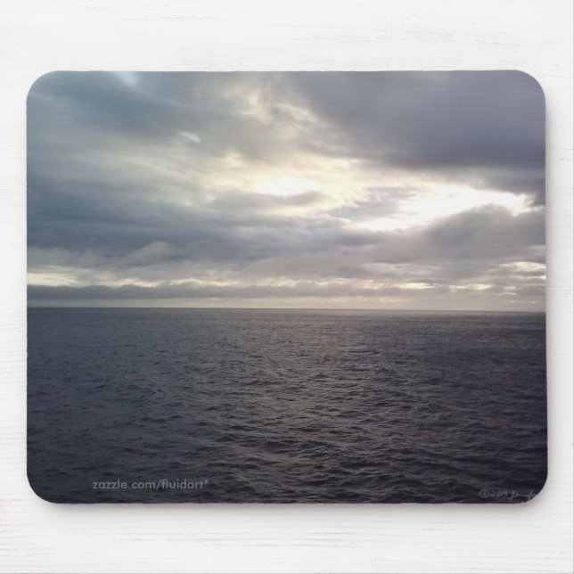 Steely Grey Waters Mousepad (Front)