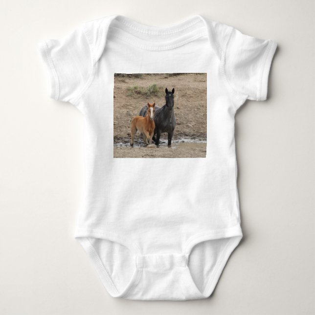 Steens Wild Horse Baby Bodysuit  (Front)
