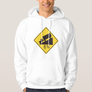 Steep Grade Traffic Sign Trucking Hauling Caution Hoodie