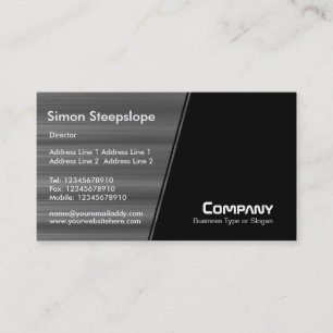 Steep Slope - Brushed Metal Texture Business Card