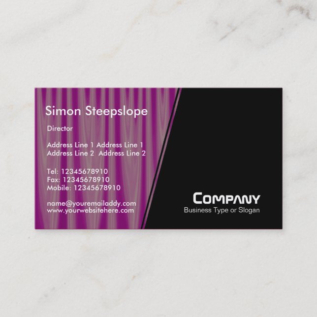 Steep Slope - Drapery 05 Business Card (Front)