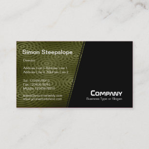Steep Slope - Electric Rain (Green) and Black Business Card