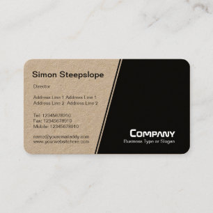 Steep Slope - White and Black (Platinum) Business Card