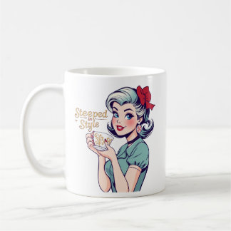 Steeped in Style Glamourous Retro Tea Drinkers Coffee Mug