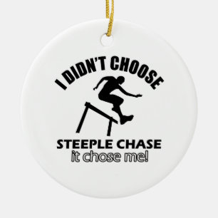 steeple chase design ceramic tree decoration