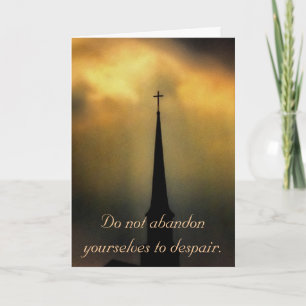 Steeple In Gold Holiday Card
