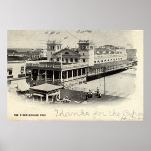 Steeplechase Pier Atlantic City Vintage 1904 Poster