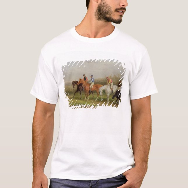 Steeplechasing: At the Start (oil on canvas) T-Shirt (Front)