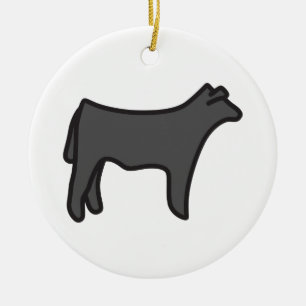 Steer Ceramic Tree Decoration