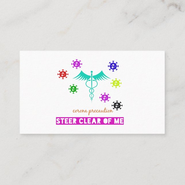 steer clear of me business card (Back)