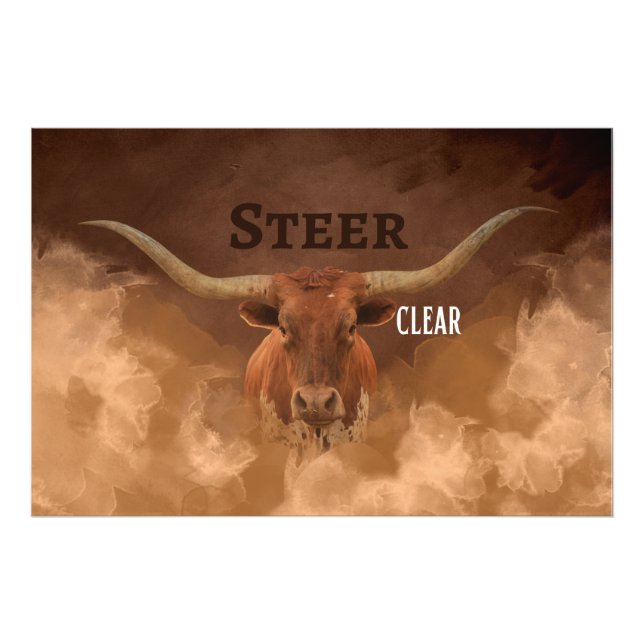 'Steer Clear' Photo Wall Art (Front)