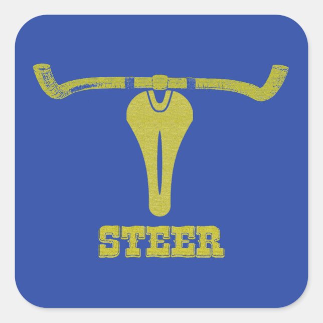 Steer (cycling) square sticker (Front)