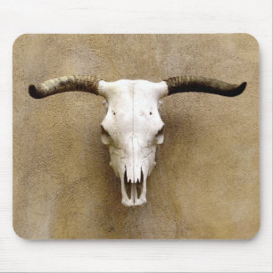 steer skull mouse pad