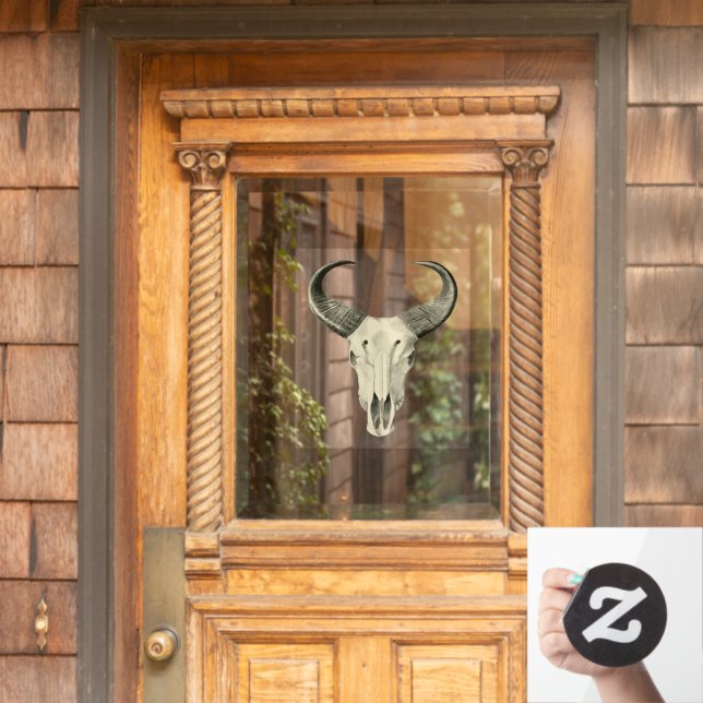 Steer Skull window cling (Home Door)