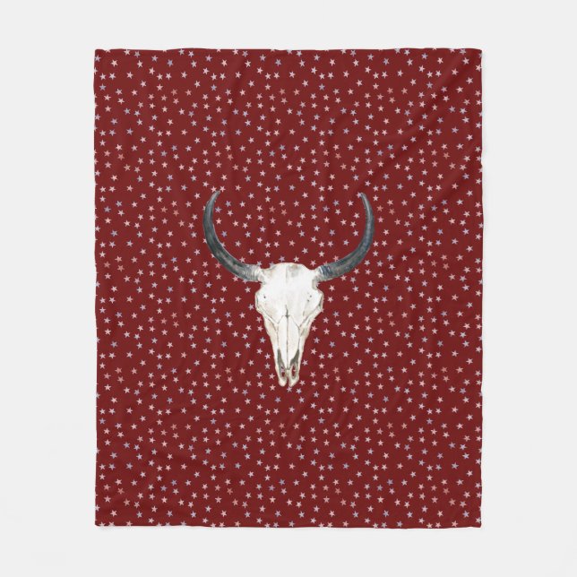 Steer & Stars Fleece Blanket (Front)