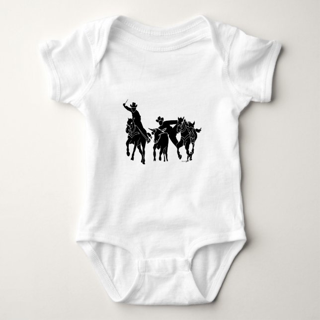 Steer Wrestling 1 Baby Bodysuit (Front)