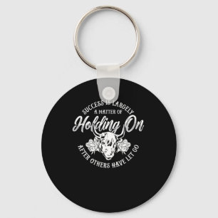 Steer Wrestling Success Is Largely A Horses Sticke Key Ring