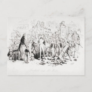 Steerforth and Mr. Mell Postcard