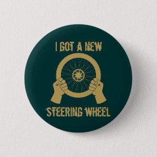 Steering wheel 6 cm round badge