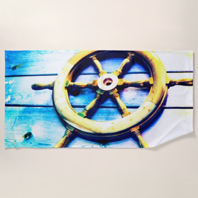 Steering Wheel Beach Towel (Front)