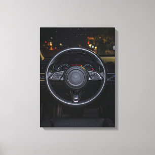 Steering wheel canvas print