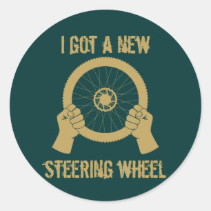 Steering wheel classic round sticker