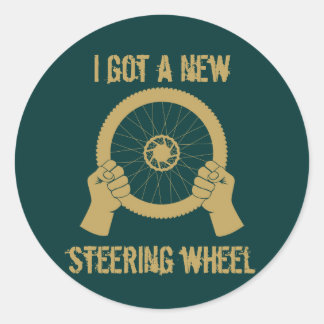 Steering wheel classic round sticker