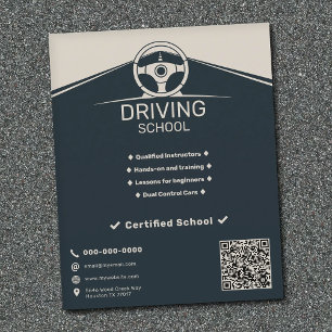 Steering Wheel - Driving School Flyer